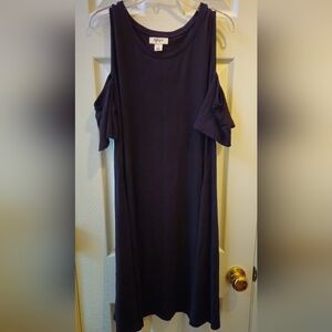 Style & Co. Black Cold Shoulder Dress - Size Large